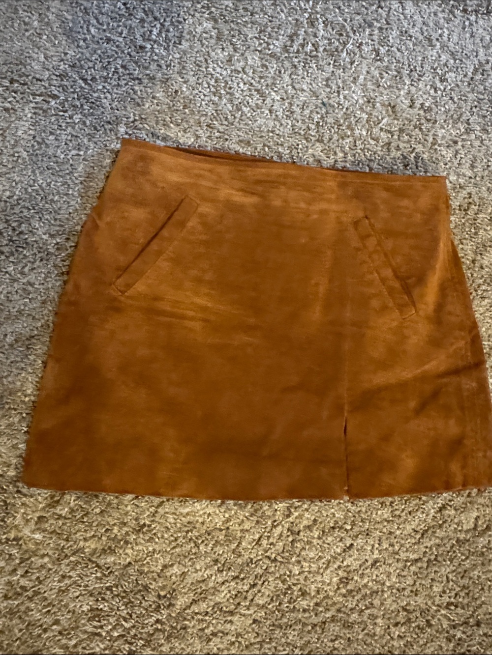 BlankNYC size 29 8 suede leather skirt camel tan with pockets